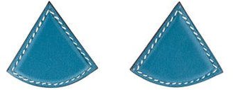Hermes Leather Triangle Clip-On Earrings
