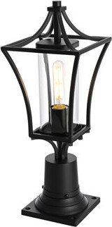 Winston Porter Canterbury 7 Inch Outdoor Post Light in Black