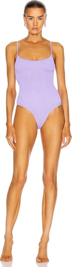 Hunza G Pamela One Piece Swimsuit in Purple