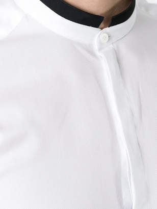 Dolce & Gabbana contrast mandarin collar shirt