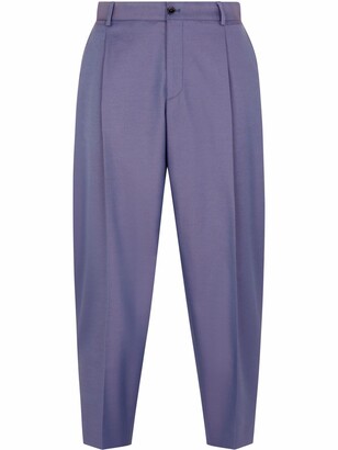 Dolce & Gabbana Virgin Wool-Blend Cropped Tailored Trousers