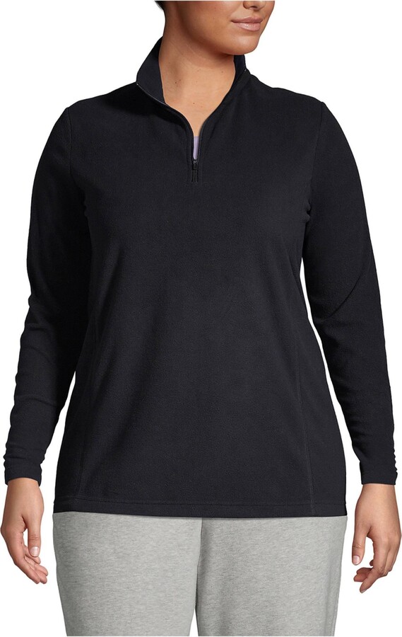 Lands' End Plus Size Anyweather Fleece Quarter Zip Pullover