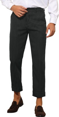 Jainish Men's Red Cotton Striped Formal Trousers – Jompers