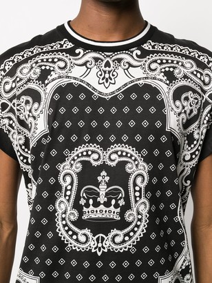 Dolce & Gabbana bandana and crown print T-shirt