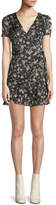 Thumbnail for your product : Donna Mizani Maya V-Neck Short-Sleeve Fitted Floral-Print Dress