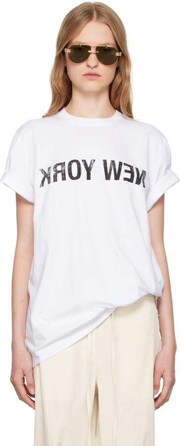 Helmut Lang White New York Seatbelt T-shirt