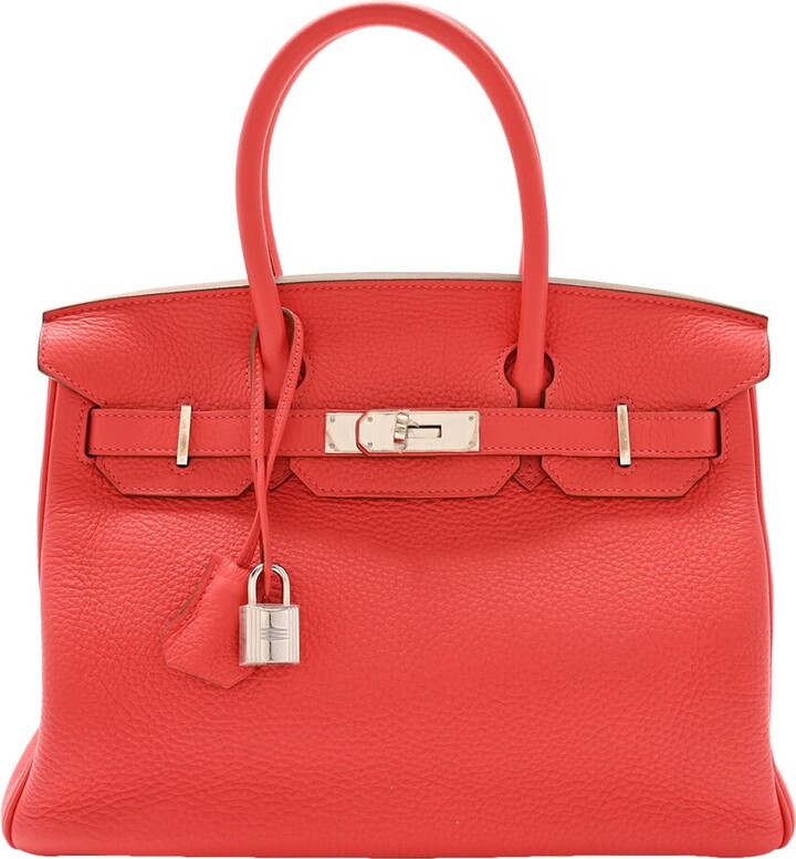 Hermes Bougainvillea Togo Leather Birkin Retourne PHW (Authentic Pre-Loved)