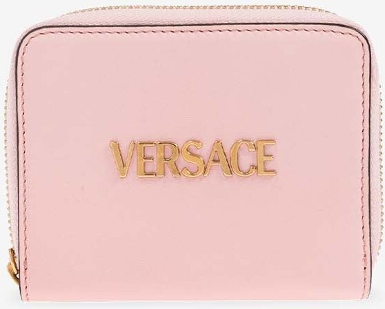 Versace Tag Zip Leather Wallet