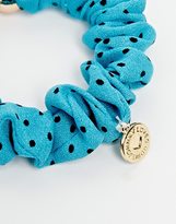 Thumbnail for your product : Johnny Loves Rosie Green Polka Dot Hair Scrunchie With Beads