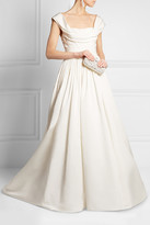 Thumbnail for your product : Marchesa Silk-faille gown