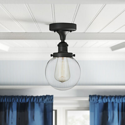 Three Posts Chippewa 1 -Light 6" Semi Flush Mount