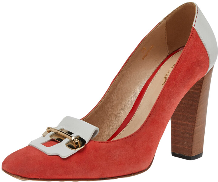 embellished block heel