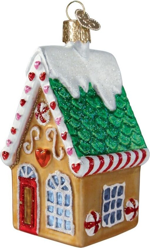 Old World Christmas 20064 Home Gifts Glass Blown Ornaments for Christmas Tree Cookie Cottage, Multicolor
