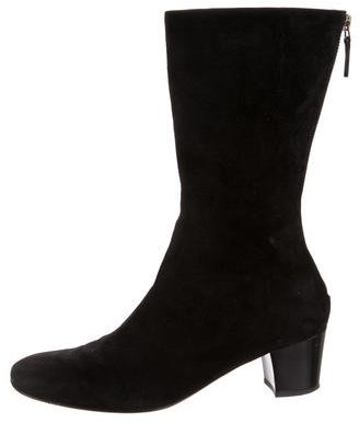 Balenciaga Suede Mid-Calf Boots - ShopStyle