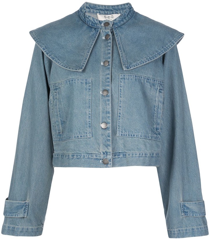 sea green denim jacket