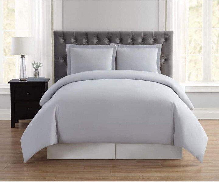 Truly Soft Everyday 4-Piece Silver Grey Microfiber King Removable Cover Comforter Set