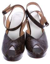 Thumbnail for your product : Maison Margiela Embossed Ankle Strap Sandals