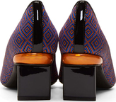 Thumbnail for your product : Nicholas Kirkwood Blue Geometric Pointed Heels