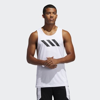 adidas Sport 3-Stripes Tank Top White 2XL TALL Mens - ShopStyle Activewear  Shirts