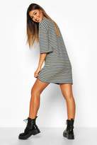Thumbnail for your product : boohoo Multi-Colour Stripe Oversized T-Shirt Dress