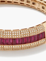 Thumbnail for your product : Shay Stretch Diamond, Ruby & 18kt Gold Bracelet - Rose Gold