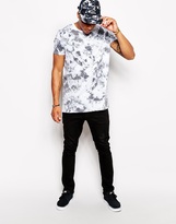 Thumbnail for your product : ASOS Longline T-Shirt With All Over Texture Print And Relaxed Skater Fit