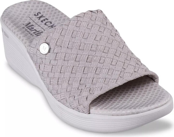 Skechers x Martha Stewart Pier Lite Bamboo Wedge Sandal