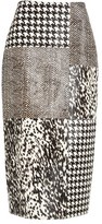 Thumbnail for your product : Jason Wu Women's Genuine Calf Hair & Lambskin Leather Patchwork Skirt