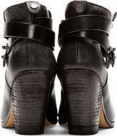 Thumbnail for your product : Rag and Bone 3856 Rag & Bone Black Wraparound Strap Harrow Boots