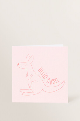 Seed Heritage Small Kangaroo Hello Baby Card