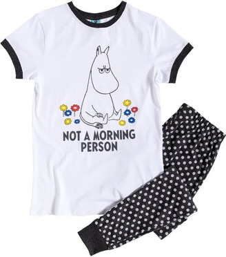 TruffleShuffle Moomins Not A Morning Person Pyjama Set White/Off White -  ShopStyle