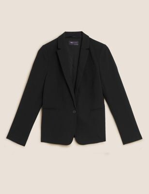 Crepe Relaxed Single Breasted Blazer, M&S Collection