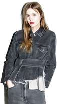 Thumbnail for your product : 3.1 Phillip Lim Destroyed and Repaired Belted Jacket with Wool Combo