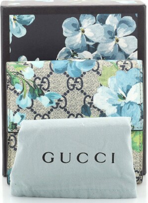 Gucci French Flap Wallet Blooms Print GG Coated Canvas - ShopStyle
