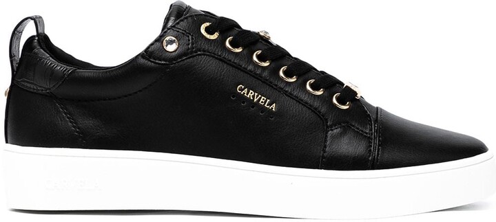 carvela joyful black trainers