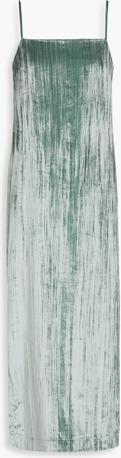 Etinas crushed-velvet maxi dress