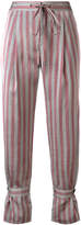Thumbnail for your product : Jil Sander Navy striped cropped trousers