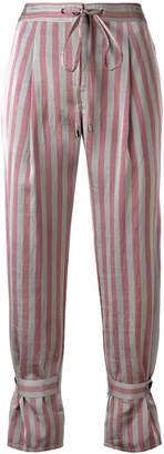 Jil Sander Navy striped cropped trousers