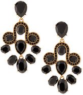 Thumbnail for your product : Oscar de la Renta Golden & Faceted Crystal Chandelier Earrings