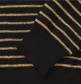 Thumbnail for your product : Balmain Metallic-Striped Wool-Blend Sweater