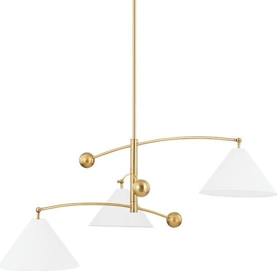 Mitzi Birdie Chandelier in White, Size: 3 light