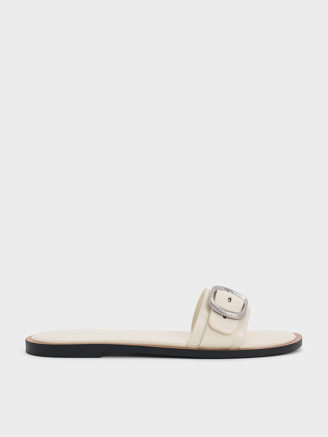 Charles & Keith Buckle-Strap Slide Sandals