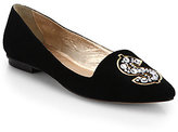 Thumbnail for your product : Kate Spade Elvie Embellished Suede Flats