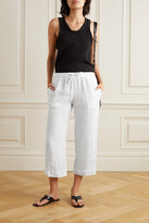 Thumbnail for your product : James Perse Cropped Linen Track Pants
