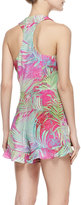 Thumbnail for your product : Nanette Lepore Palm Paradise Printed-Silk Short Jumpsuit