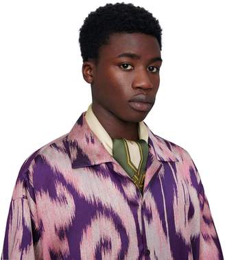 Gucci Sine Amore Nihil" print silk scarf