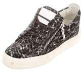 Thumbnail for your product : Giuseppe Zanotti Embossed Suede Low-Top Sneakers