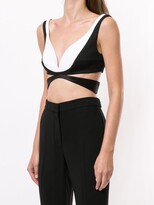 Thumbnail for your product : Haider Ackermann Two-Tone V-Neck Bustier