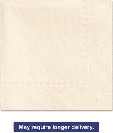 HOFFMASTER® Beverage Napkins, 2-Ply, 9 1/2 X 9 1/2, Ecru, 1000/carton