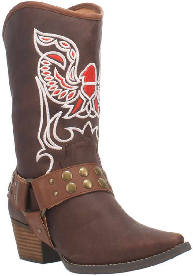 leather harness boots